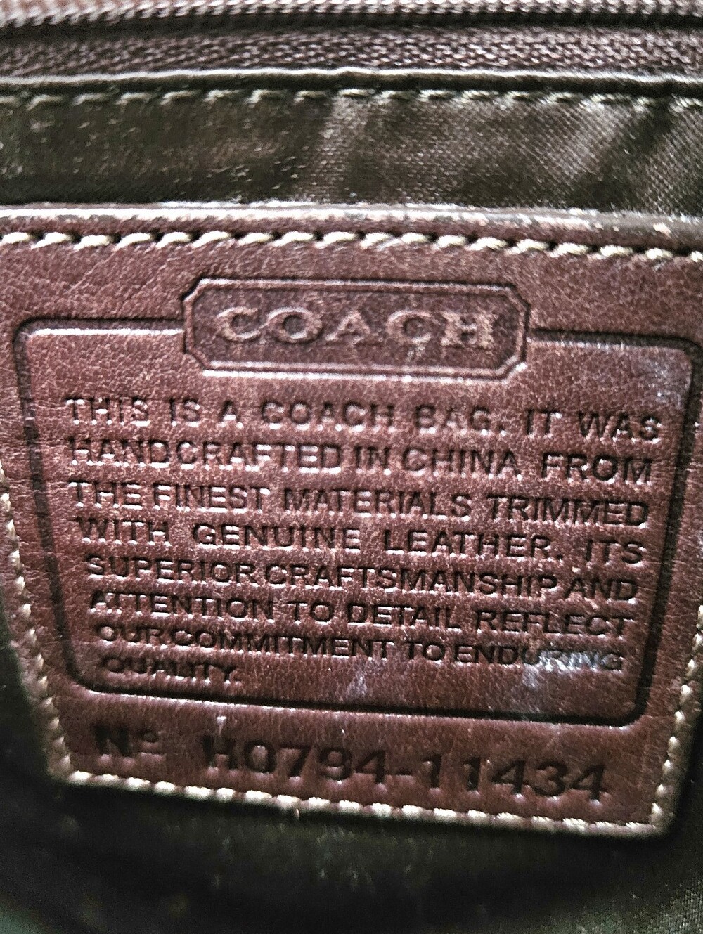 Coach Bleecker 11434 Chocolate Brown Signature Leather Flap Shoulder Bag Y2K - Picture 12 of 13